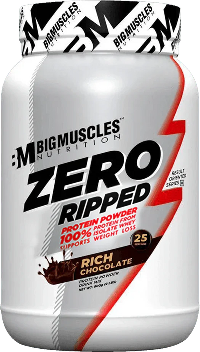Big Muscles Nutrition ZERO RIPPED 100% Whey Protein Isolate - 2 Lbs
