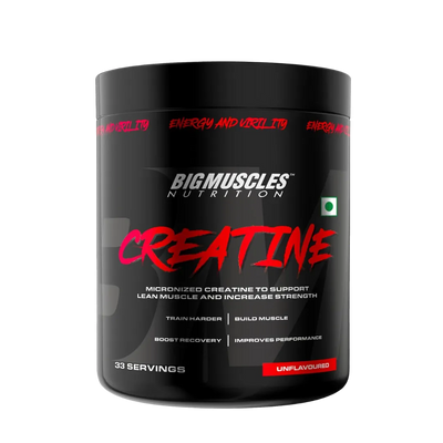 Big Muscles Nutrition Micronised Creatine Monohydrate Powder 100g - 33 Servings