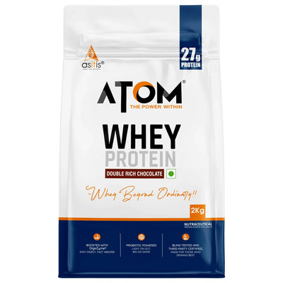 AS-IT-IS Atom Whey Protein with Digestive Enzymes - 2 kg (4.4 Lbs)