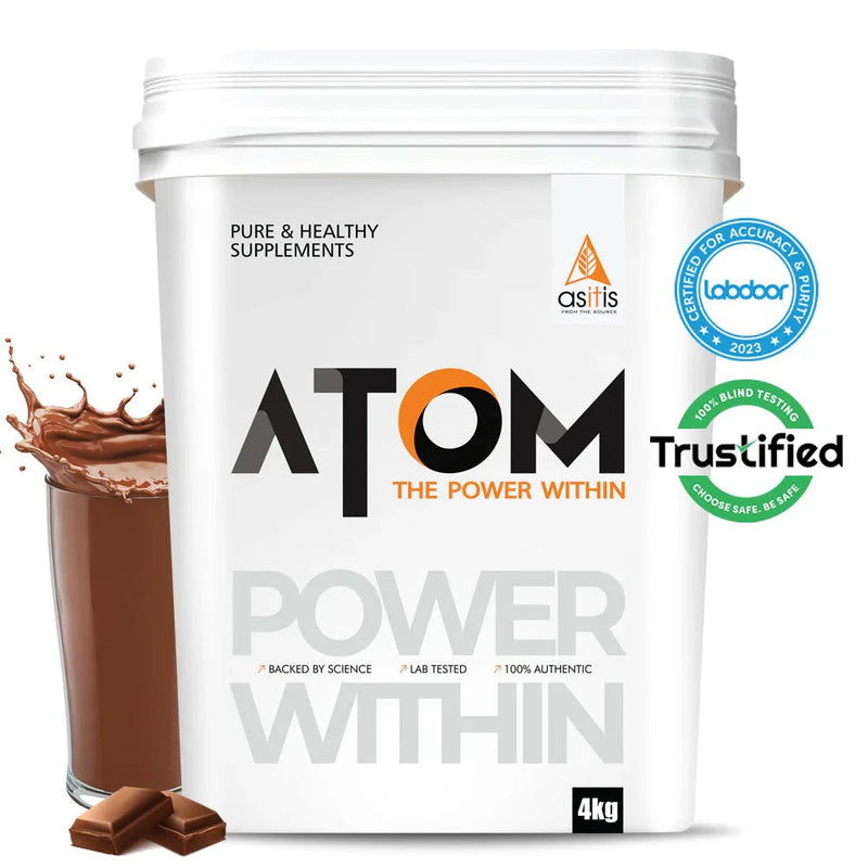 AS-IT-IS Atom Whey Protein with Digestive Enzymes - 4 Kg  (8.8 Lbs)