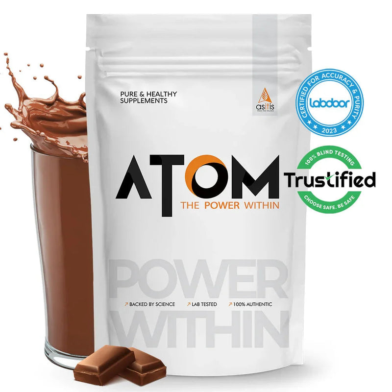 AS-IT-IS Atom Whey Protein with Digestive Enzymes - 500 gm (1.1 Lbs)
