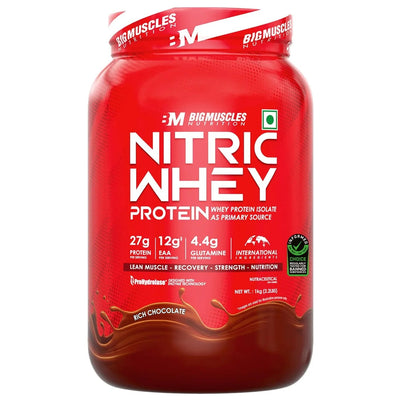 Big Muscles Nutrition Nitric Whey Protein, 2.2 Lbs