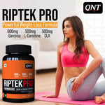 QNT RIPTEK PRO | 600mg Garcinia, 500mg L-Carnitine, 500mg CLA | Helps in Weight Control | 60 Tabs