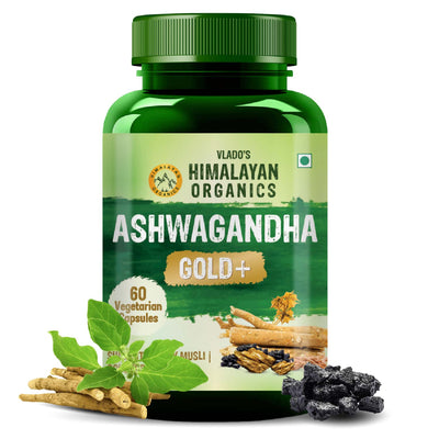 Vlado's Himalayan Organics, Ashwagandha Gold Plus - 60 Veg Capsules