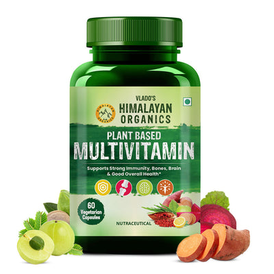 Vlado's Himalayan Organics, Plant Based Multivitamin with 60+ Nutrients - 60 Veg Capsules