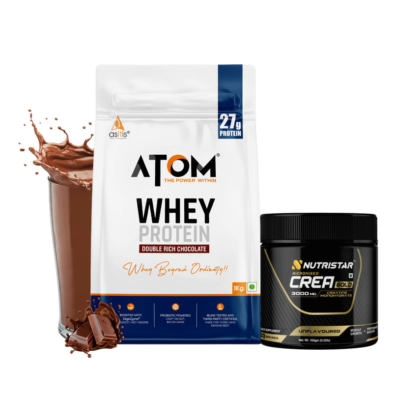 AS-IT-IS Atom Whey (1 Kg) + CREA Gold (100g) - Performance Stack