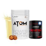 AS-IT-IS ATOM Performance Whey (1 Kg) + Big Muscles Creatine (100g) - Daily Muscle Pack