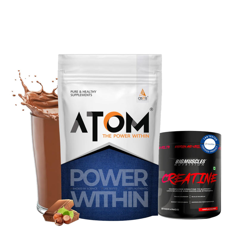 AS-IT-IS PWR Whey (1 Kg) + Big Muscles Creatine (100g) - Power Combo