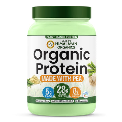Vlado's Himalayan Organics, Organic Plant Protein, 28g Protein, 5g BCAA - 500g