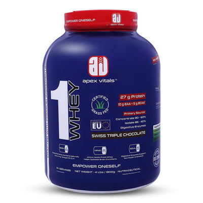 Apex Vitals 1 Whey with Digestive Enzymes - 4 Lbs
